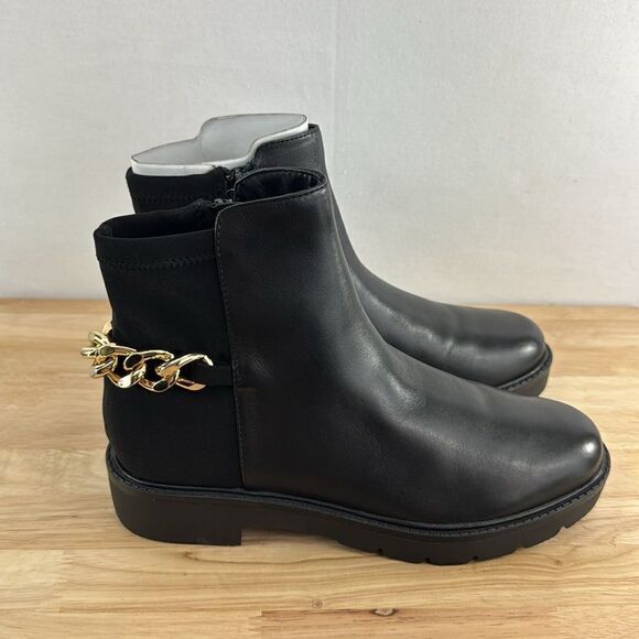 Nine West Talles Lug Sole Booties- Black- Size 8.5 M (Medium)- NIB - Picture 1 of 7